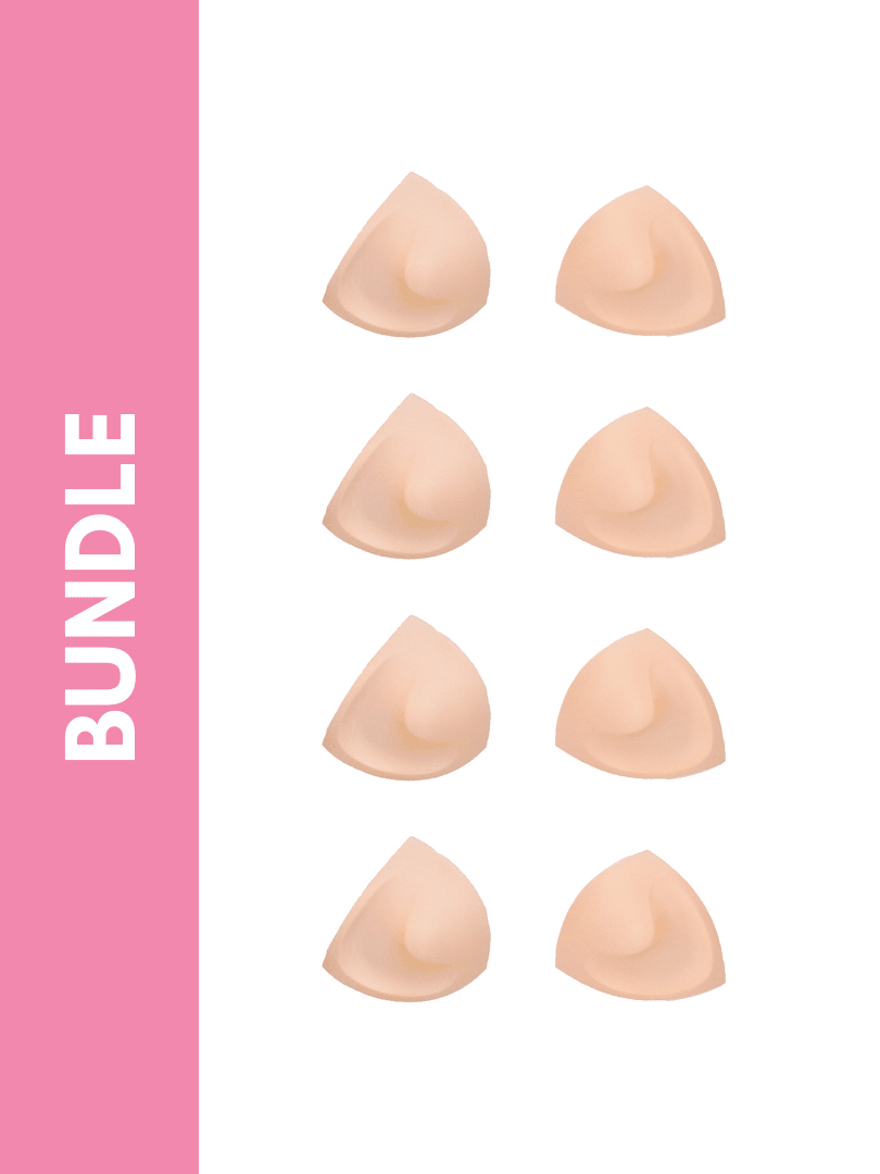 Ultimate Triangle Pad Swimwear / Sports Bra Enhancer Bundle Pack (4 pack) - Pink N' Proper