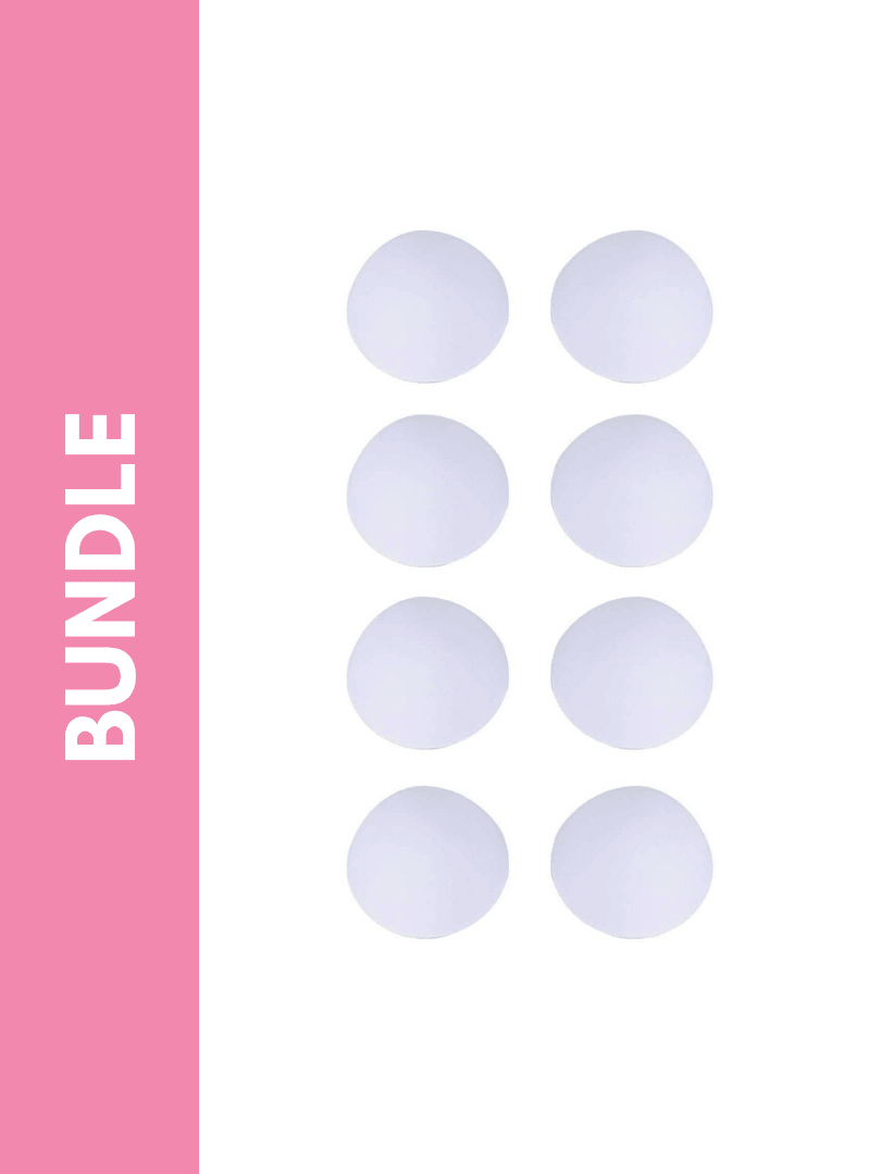 Ultimate Round Pad Enhancer Bundle Pack in White (4 Pack) - Pink N' Proper