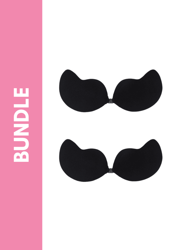Ultimate Silicone Reusable Adhesive Winged Enhancer Bundle Pack in Black (2 Pack) - Pink N' Proper