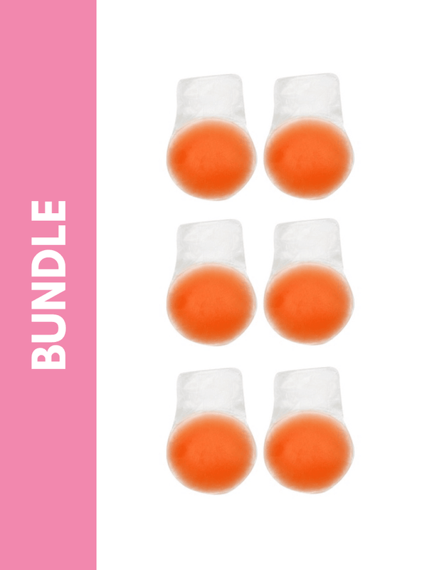 Ultimate Bust Lift Silicone Reusable Invisible Bra Bundle Pack (Round) (3 Pack) - Pink N' Proper