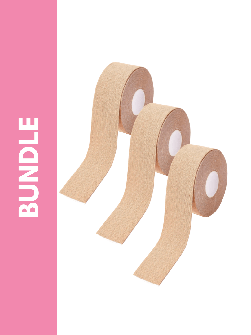 Ultimate Disposable Lift Up Boob Tape/Sports Tape Bundle Pack in Skin (3 Pack) - Pink N' Proper