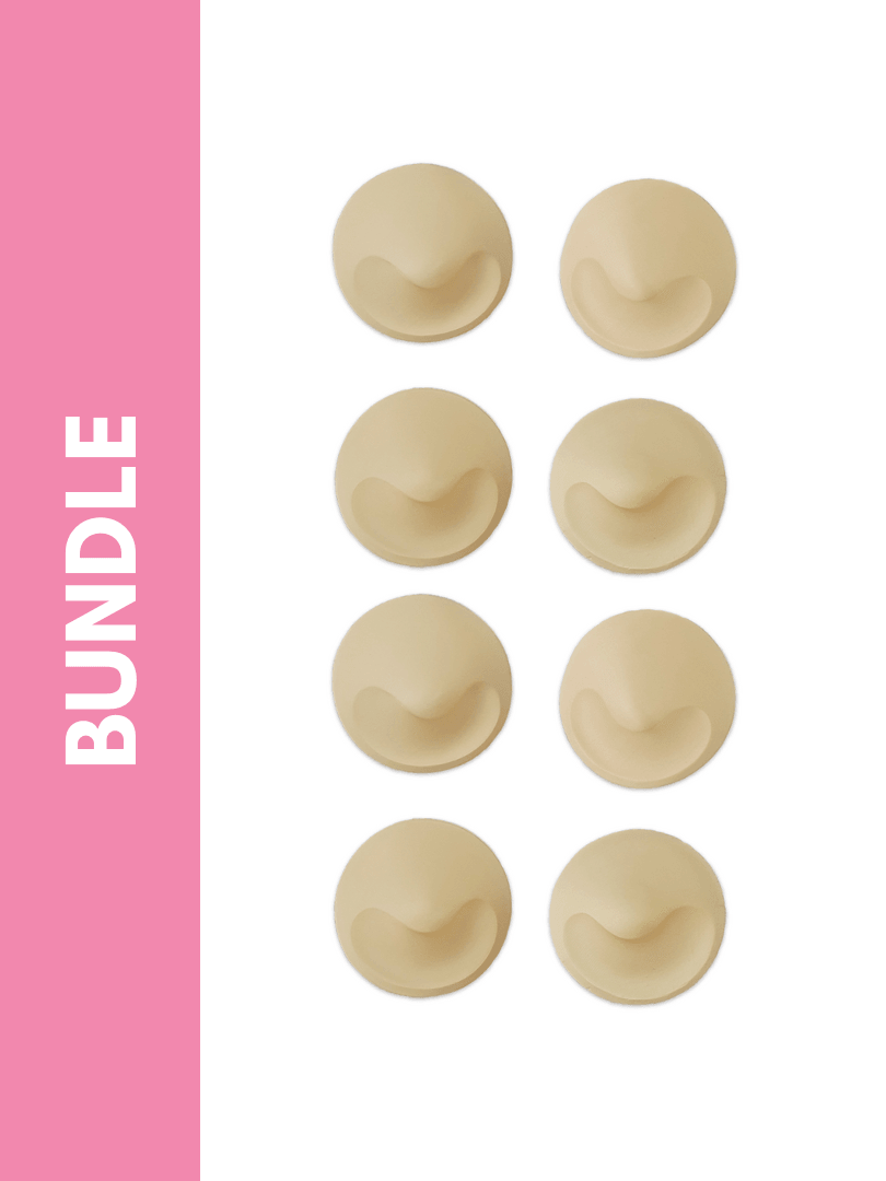 Ultimate Round Push Up Pad Enhancer for Swimwear/Sports Bra Bundle Pack in Skin (4 Pack) - Pink N' Proper