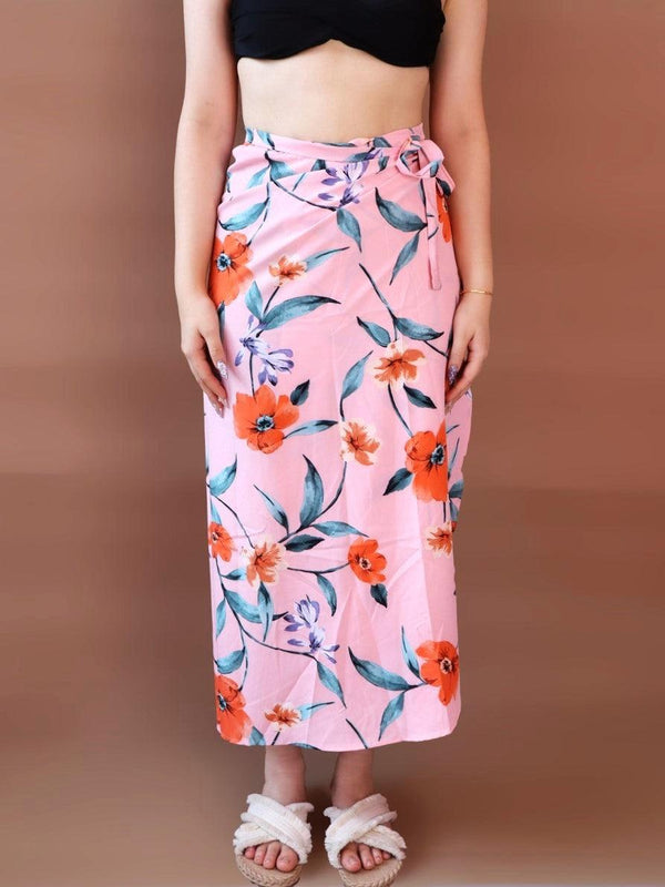 Galia Tropical Convertible Beach Sarong in Barbie Pink - Pink N' Proper