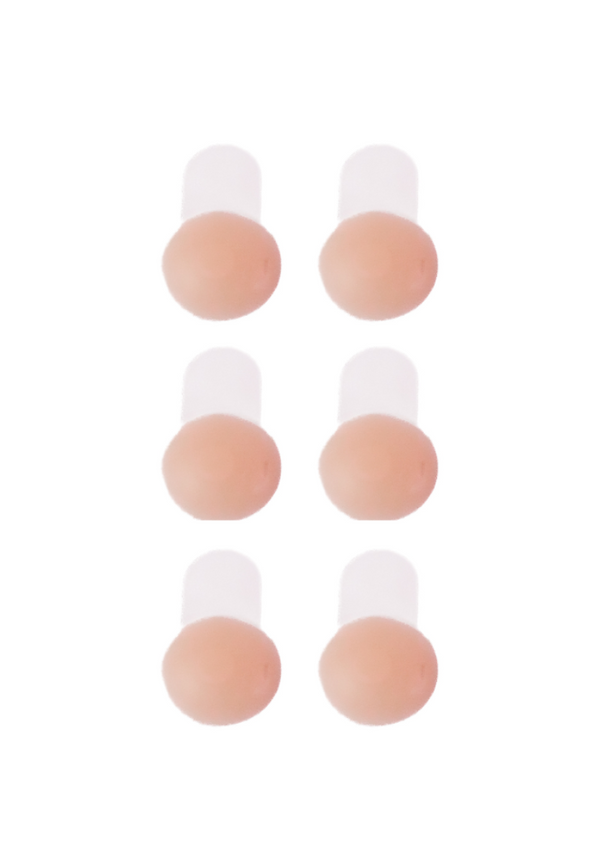 Ultimate Bust Lift Silicone Reusable Invisible Nipple Pasties 3 Pack (Round)