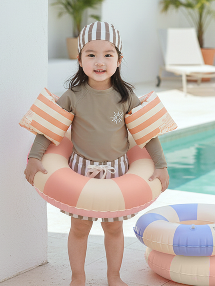Long-sleeve kids swim set for boys and girls