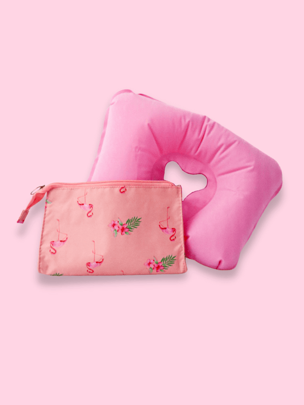 Bikini Bag with Neck Pillow - Pink N' Proper