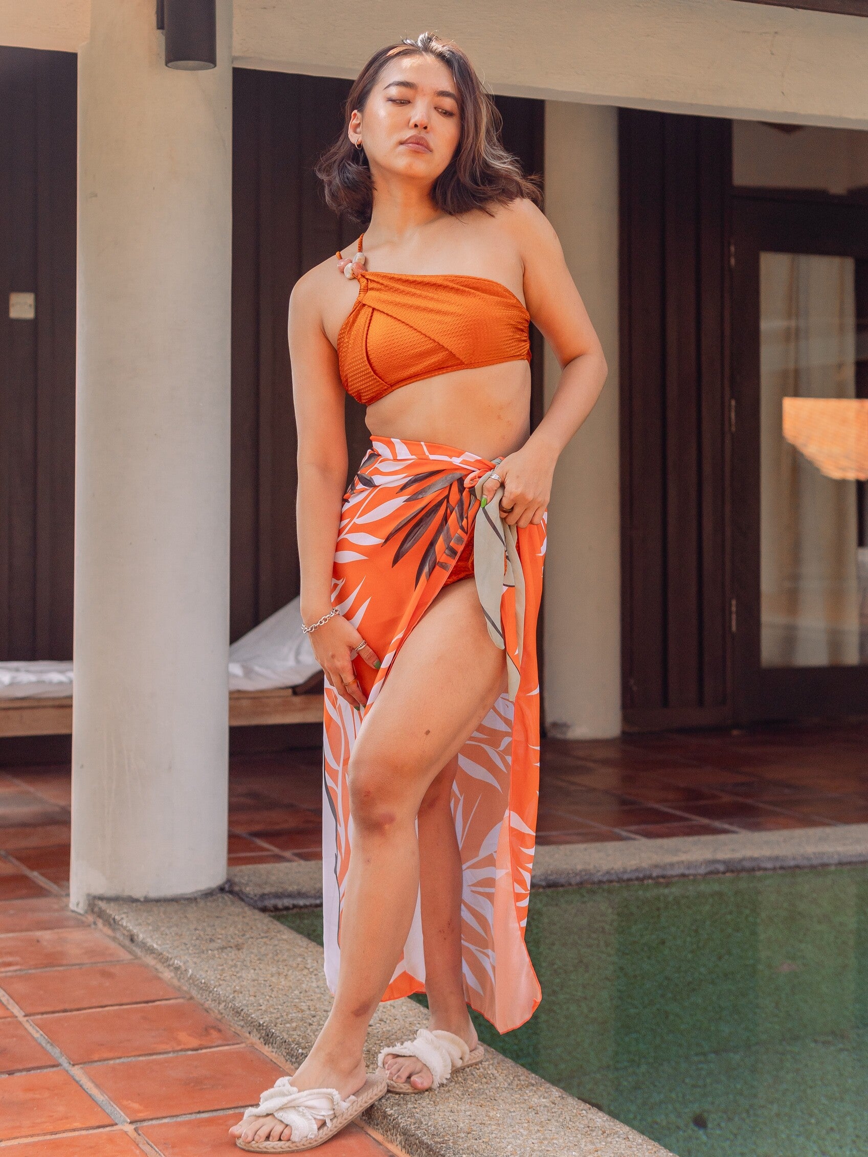 beach holiday swimwear packing flatlay Malaysia