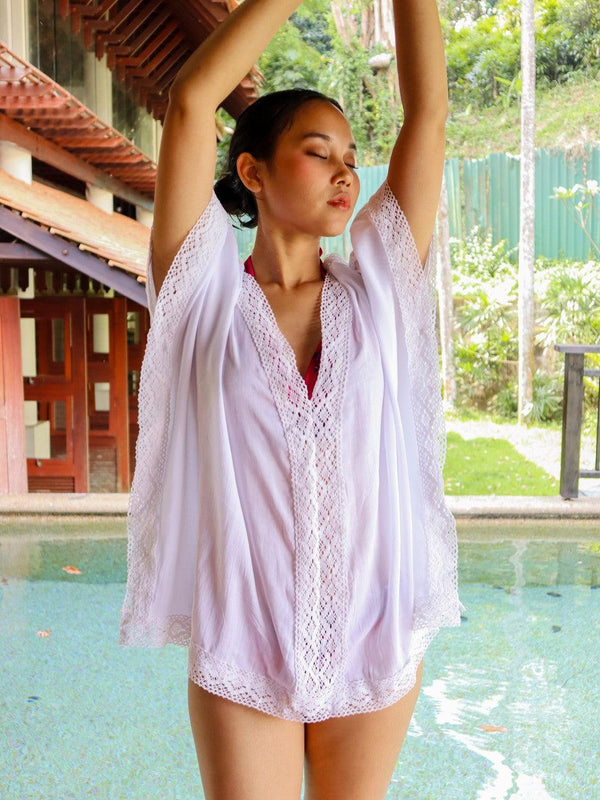 Magdala Crochet Hem Kaftan - Pink N' Proper