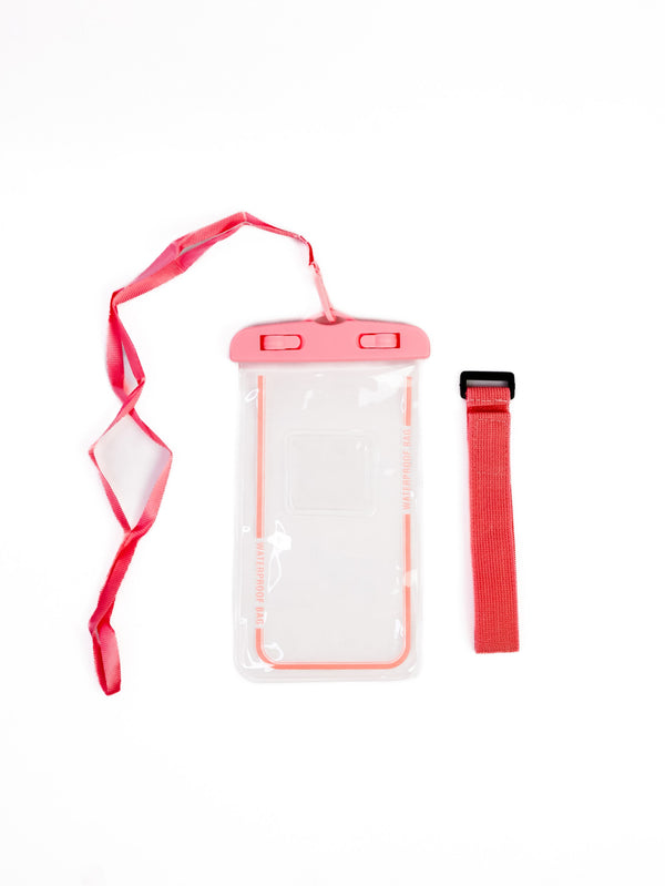 Seven Seas Waterproof Underwater Phone Bag with Wrist Strap in Pink