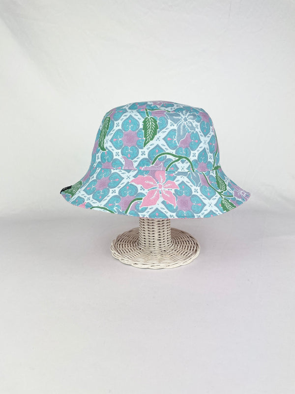 Batik Bucket Hat in Pastel Blue