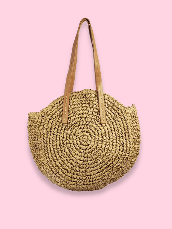 Padma Beach Shoulder Handbag with Zip in Brown - Pink N' Proper