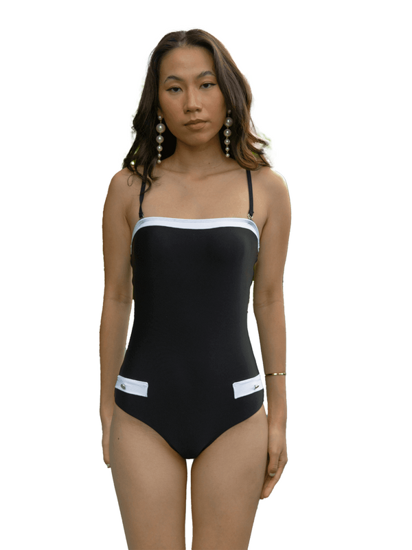 Coco Striaght Cut Swimsuit in Black