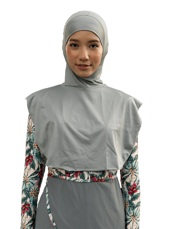 Modernly Modest Muslimah Swim Sports Hijab in Grey