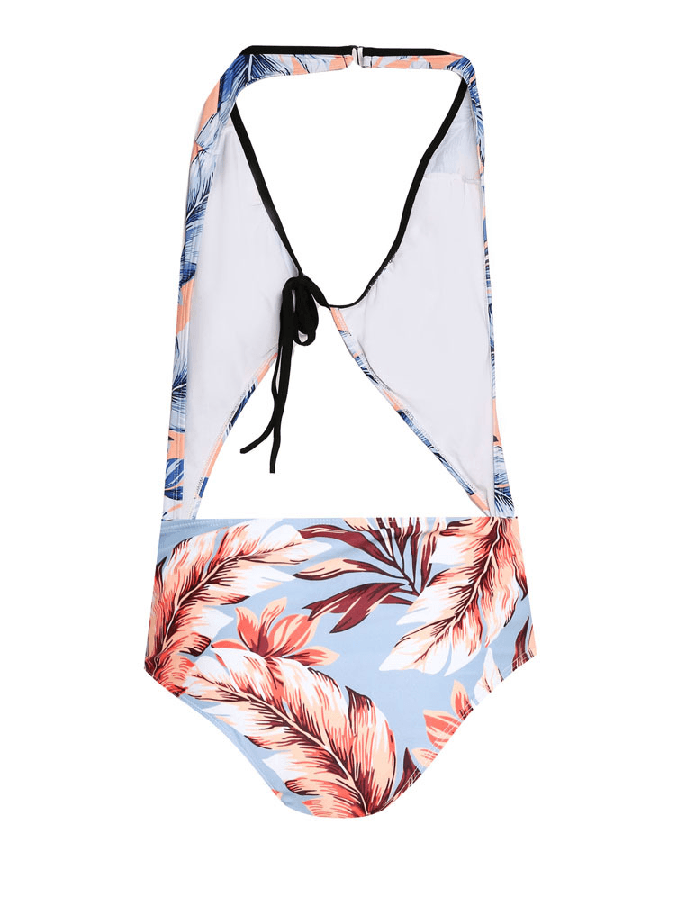 Catherine Pastel Cross Front Floral Monokini - Pink N' Proper