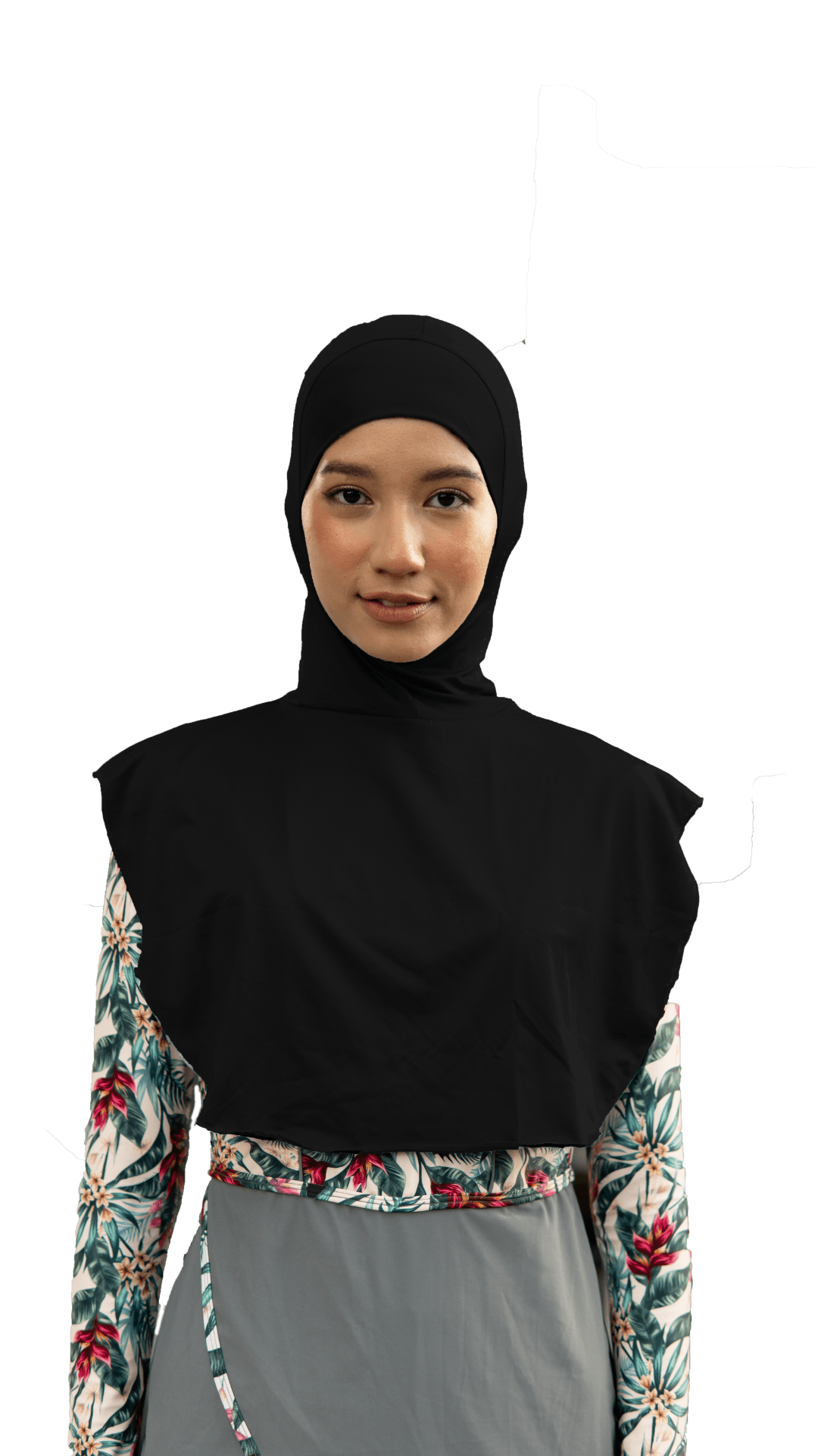 Modernly Modest Muslimah Swim Sports Hijab in Black - Pink N' Proper