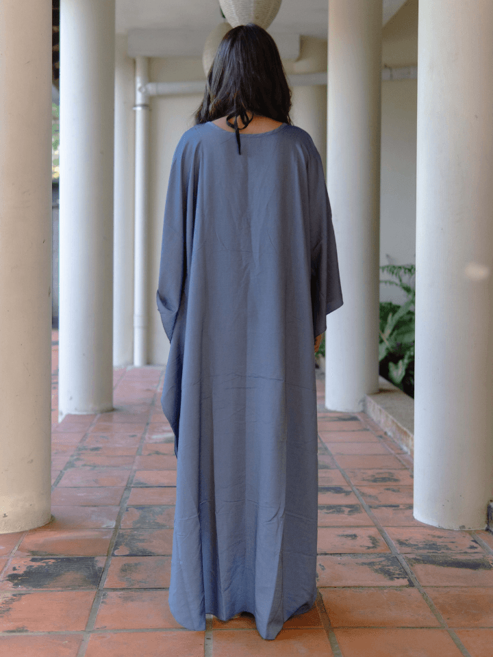 Morgan Long Kaftan in Denim Blue - Pink N' Proper