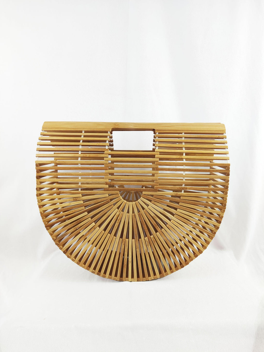 Freya Beach Bamboo Handbag in Beige - Pink N' Proper