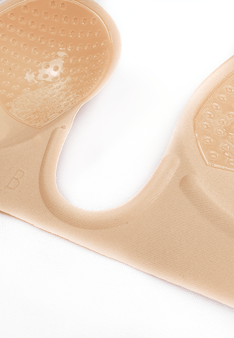 Ultimate Strapless Plunge Reusable Adhesive Underwire Reusable Bra in Beige - Pink N' Proper