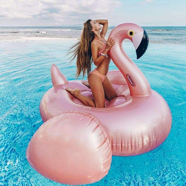 Pink N' Proper:The LIMITED EDITION Inflatable Rose Gold Flamingo Float