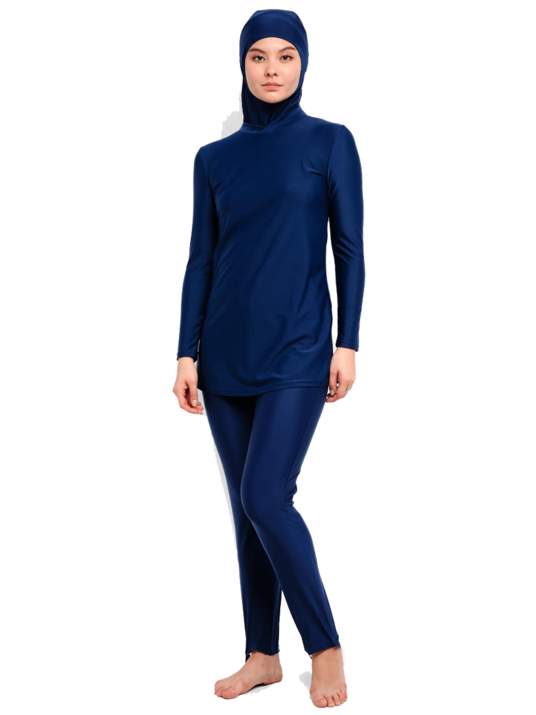 Modernly Modest Melur Muslimah Swimwear Set Navy Blue (Plus Size Available) - Pink N' Proper