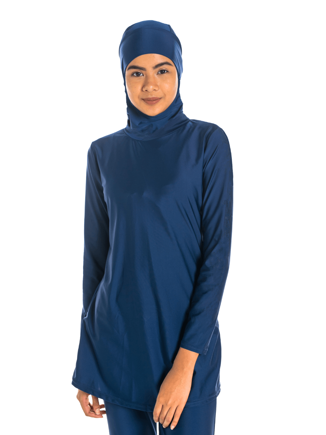 Modernly Modest Melur Muslimah Swimwear Set Navy Blue (Plus Size Available) - Pink N' Proper