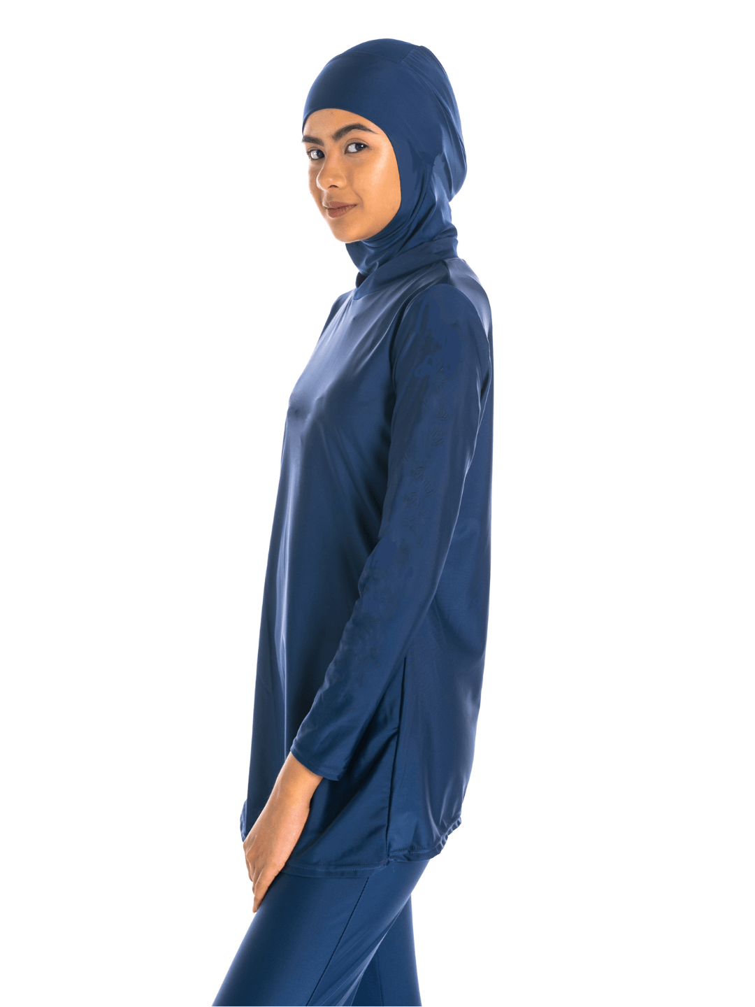 Modernly Modest Melur Muslimah Swimwear Set Navy Blue (Plus Size Available) - Pink N' Proper