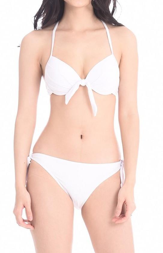 White Basic Push Up Bikini - Pink N' Proper