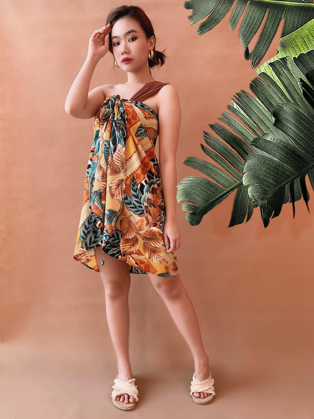 Galia Tropical Convertible Beach Sarong Yellow - Pink N' Proper