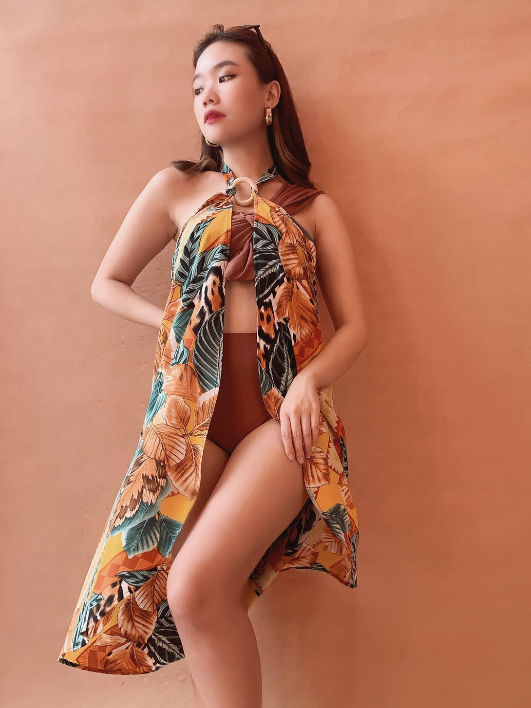 Galia Tropical Convertible Beach Sarong Yellow - Pink N' Proper