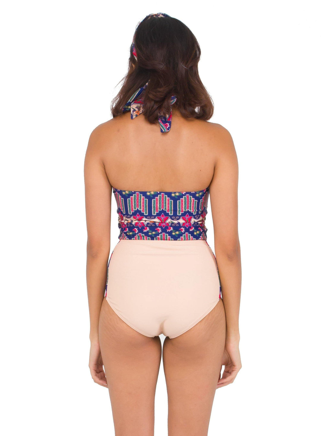 SIGNATURE BATIK Bayu Halter Cut-Out Swimsuit Mekar Nude - Pink N' Proper