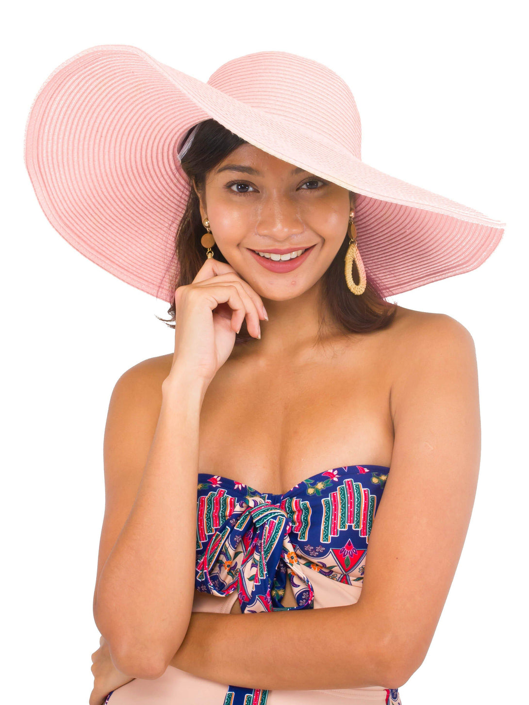 Straw Hat in Dusty Pink - Pink N' Proper
