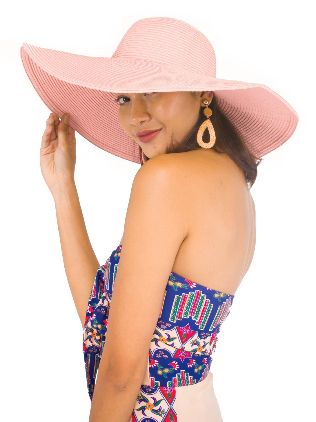 Straw Hat in Dusty Pink - Pink N' Proper
