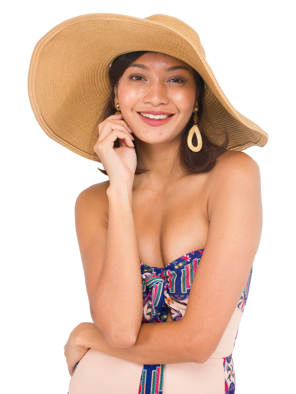 Straw Hat in Khaki - Pink N' Proper