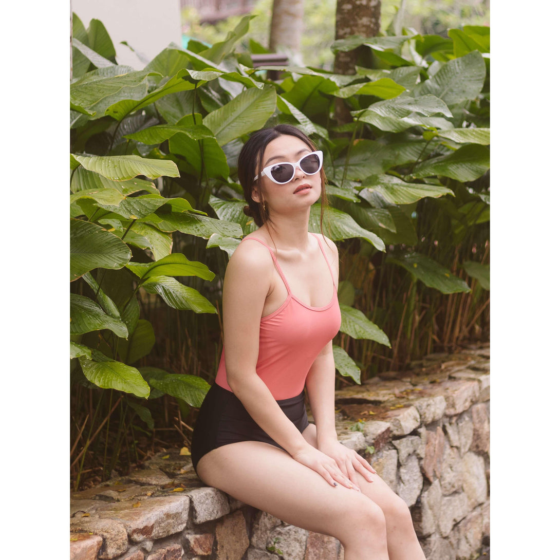 Pink N' Proper:Ae-ri Colour Block Swimsuit in Pink