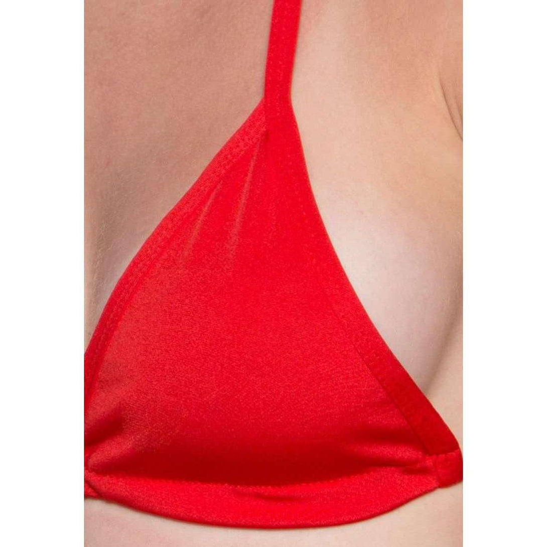 Pink N' Proper:Basic Triangle Bikini Set (Red)