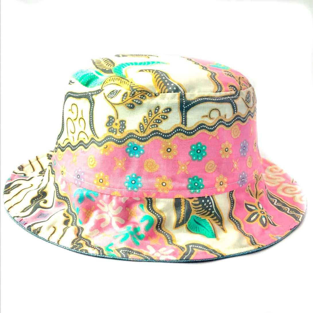 Pink N' Proper:Batik Bucket Hat in Baby Pink