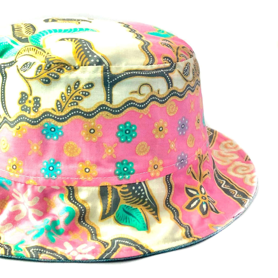Pink N' Proper:Batik Bucket Hat in Baby Pink