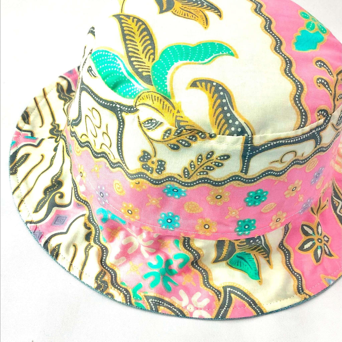 Pink N' Proper:Batik Bucket Hat in Baby Pink
