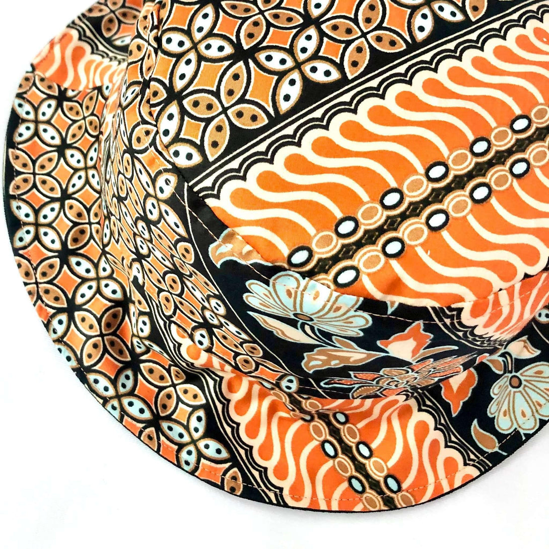 Pink N' Proper:Batik Bucket Hat in Orange