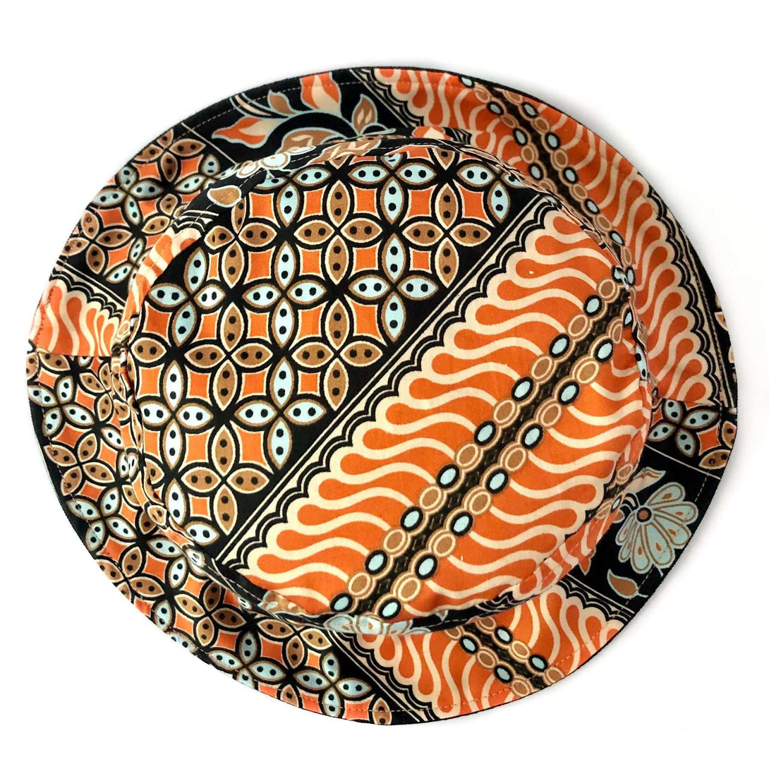 Pink N' Proper:Batik Bucket Hat in Orange