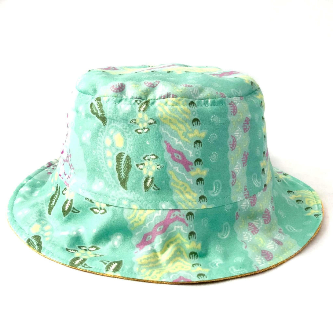 Pink N' Proper:Batik Bucket Hat in Turquoise