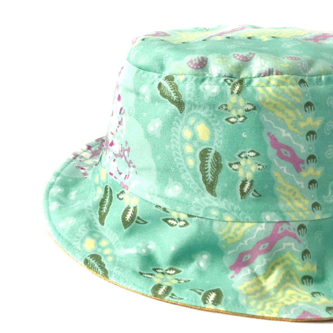 Pink N' Proper:Batik Bucket Hat in Turquoise
