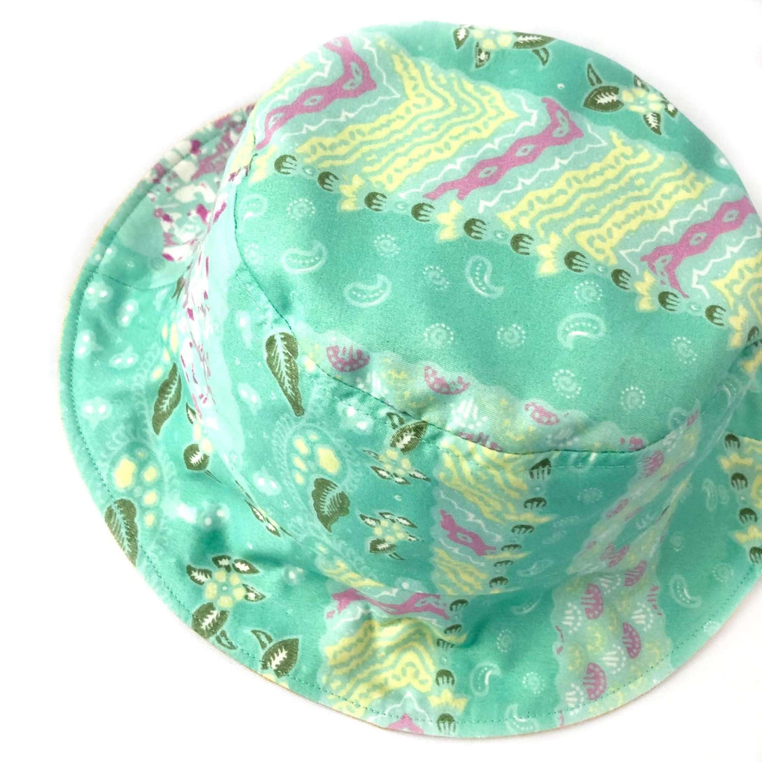 Pink N' Proper:Batik Bucket Hat in Turquoise