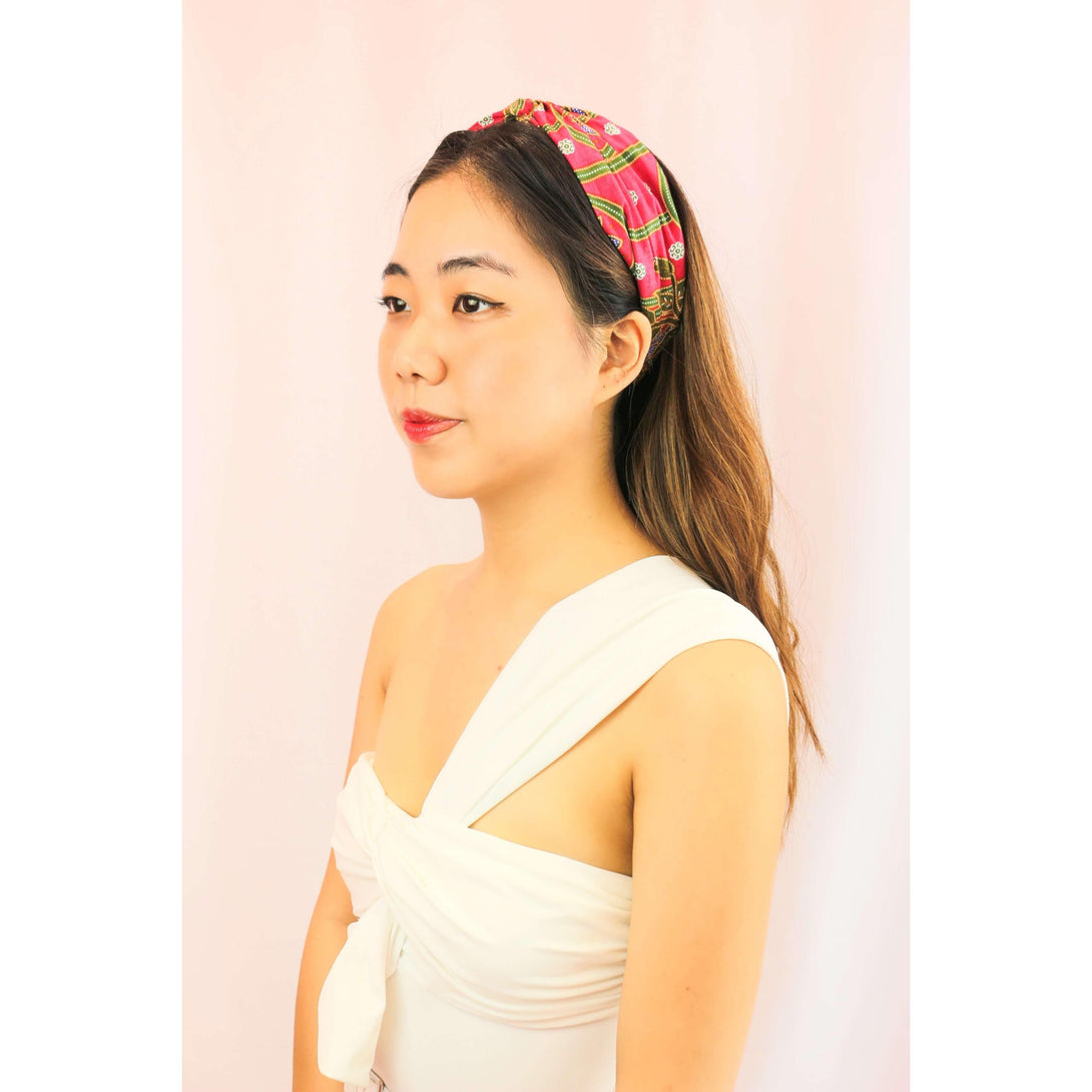 Pink N' Proper:Batik Headband in Fuchsia