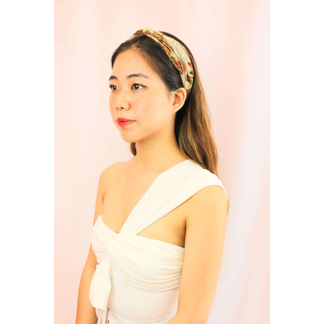 Pink N' Proper:Batik Headband in Mustard