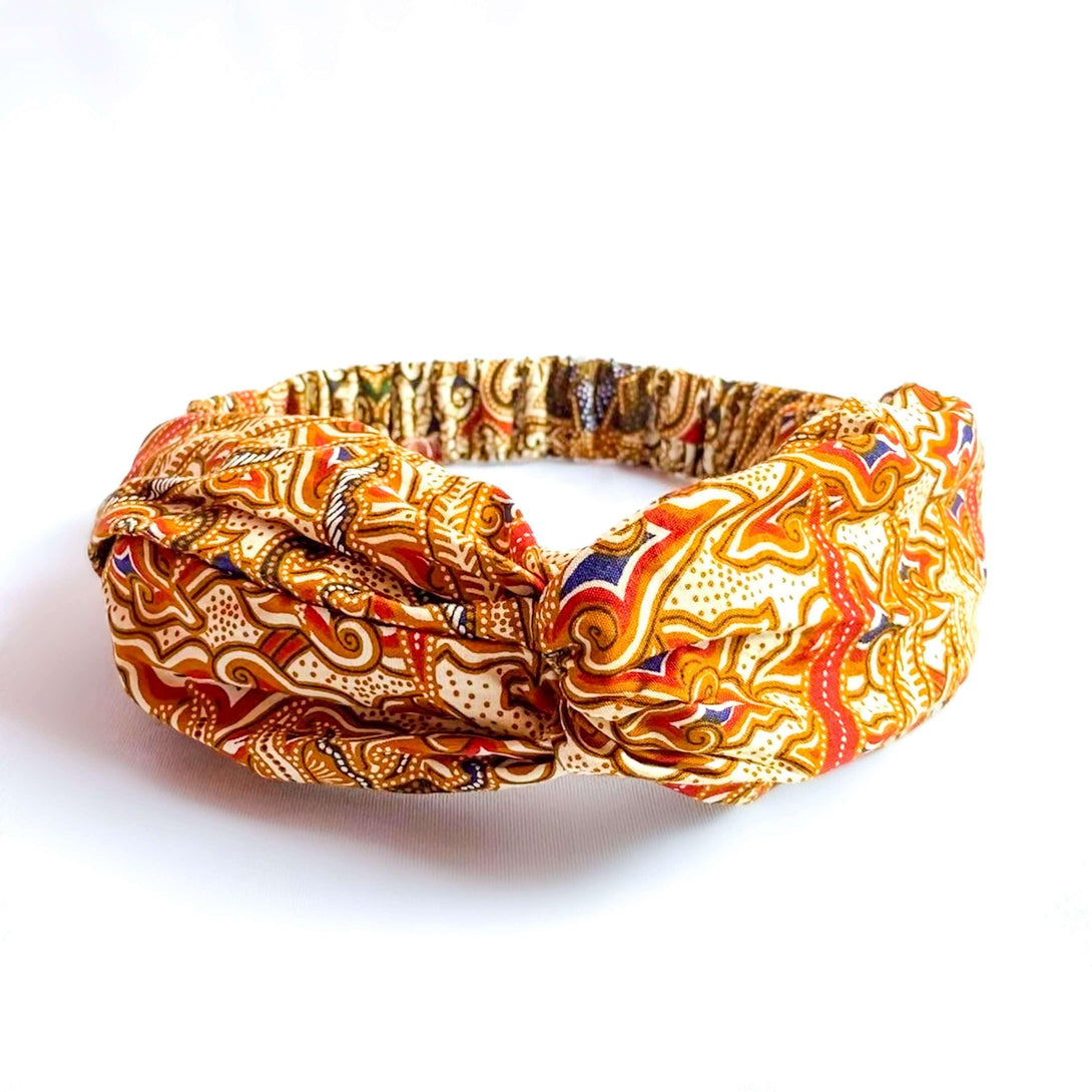 Pink N' Proper:Batik Headband in Mustard