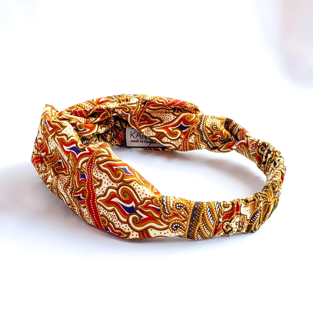 Pink N' Proper:Batik Headband in Mustard