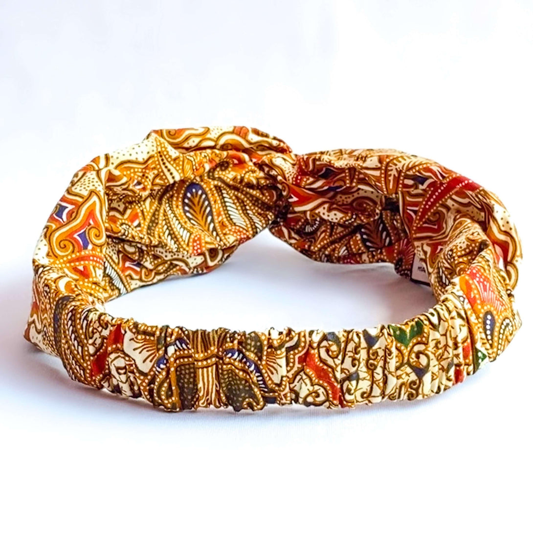 Pink N' Proper:Batik Headband in Mustard