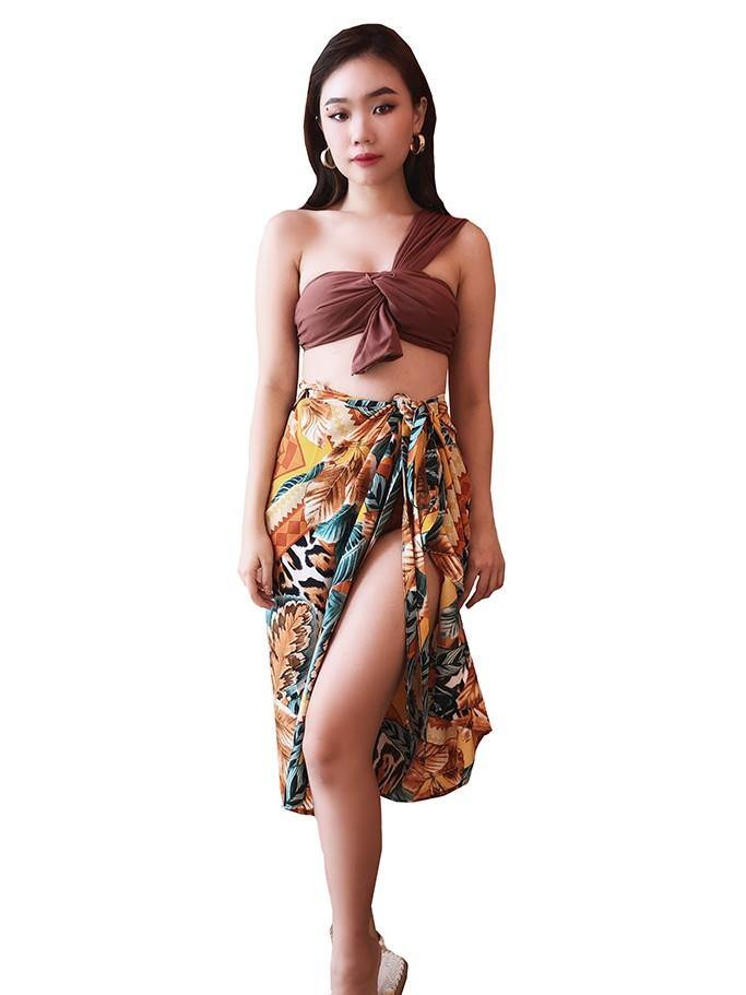 Galia Tropical Convertible Beach Sarong Yellow - Pink N' Proper