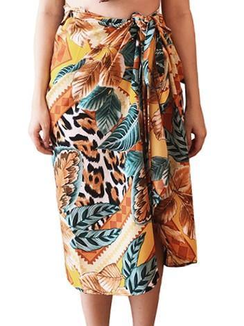 Galia Tropical Convertible Beach Sarong Yellow - Pink N' Proper